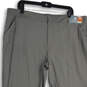 NWT Mens Gray Flat Front Slash Pocket Straight Leg Ankle Pants Size 40 image number 3