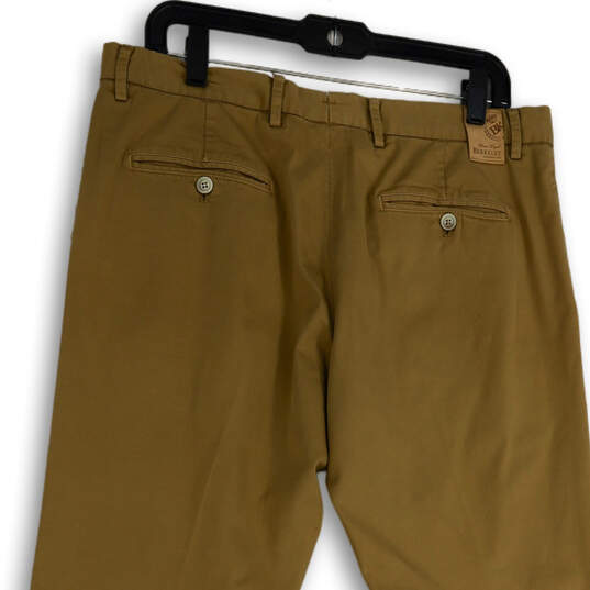 NWT Mens Brown Flat Front Slash Pocket Straight Leg Chino Pants Size 50 image number 4