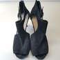 Franco Sarto Black Leather Suede Pump Heels Shoes Size 7.5 image number 3