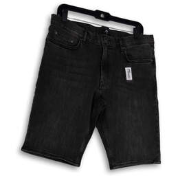 NWT Mens Gray Medium Wash Stretch Pockets Classic Denim Shorts Size 34