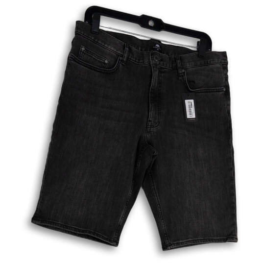 NWT Mens Gray Medium Wash Stretch Pockets Classic Denim Shorts Size 34 image number 1