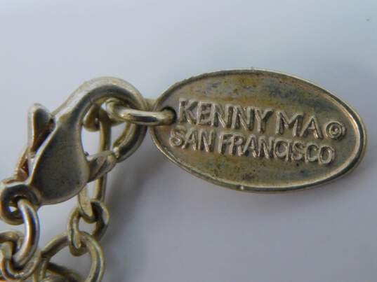Kenny Ma Designer Silver Tone Icy Rhinestone Necklace 14.6g image number 5
