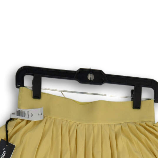 NWT Womens Yellow Pleated Elastic Waist Pull-On Athletic Skort Size Small image number 4