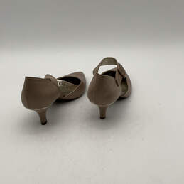 NIB Womens Rose Gold Leather Pointed Toe Stylish Stiletto Pump Heels Size 8 alternative image