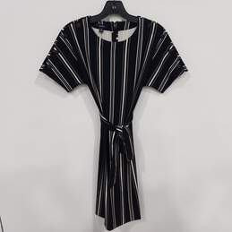 Women's Alfani Striped Black Dress Size 2 NWT