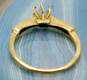 14K Yellow Gold Solitaire Ring Setting 1.6g image number 2
