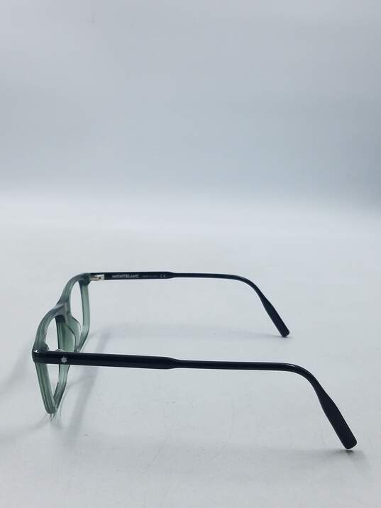 Montblanc Clear Green Square Eyeglasses image number 4