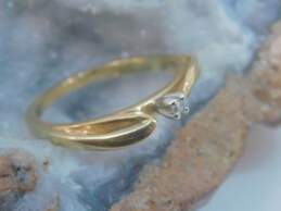 Fancy 14k Yellow Gold Diamond Accent Ring 1.9g