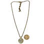 Designer Lucky Brand Gold-Tone Link Chain Lobster Clasp Pendant Necklace image number 3