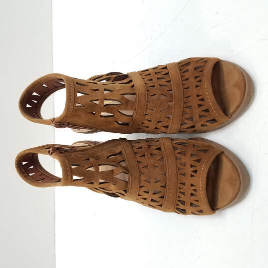 Yoki Women's Noila Perforated Peep Toe Boots Size 6.5 image number 5