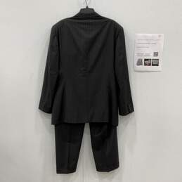Armani Collezioni Mens Black Pinstripe 2 Piece Suit Set Size 46R W/COA alternative image