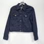 Michael Kors Women's Navy Blue Denim Crop Jacket Size M NWT image number 1