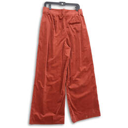 NWT Womens Red Slash Pocket Pleated Front Wide Leg Ankle Pants Size 8 alternative image