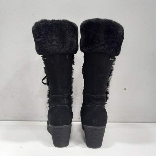 Bearpaw Woman's Black Suede Boots Size 6 image number 3
