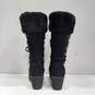 Bearpaw Woman's Black Suede Boots Size 6 image number 3