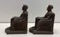 Bronze Abraham Lincoln Metal Book Ends Vintage 1924 Nuat Creations NYC image number 3