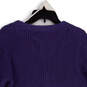NWT Womens Blue Waffle Knit Button Front Cropped Cardigan Sweater Size S image number 1