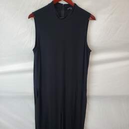 Eileen Fisher Stretch Jersey Mock Neck Dress in Black Size Medium alternative image