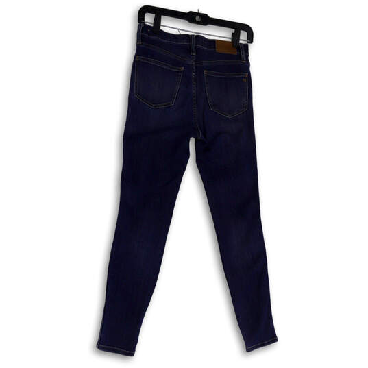 Womens Blue Denim Medium Wash Pockets Stretch Skinny Leg Jeans Size 26 image number 2
