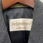 Yves Saint Laurent Mens Black Double Breasted Button Up Overcoat W/COA image number 3