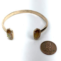 Designer Kendra Scott Gold-Tone Crystal Cut Stone Cuff Bracelet W/ Dustbag alternative image