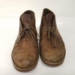 Clarks Brown Leather Low Lace Up Boots Men's Size 10.5 alternative image