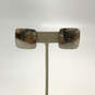 Designer Laurel Burch Silver-Tone Square Shape Chevron Stud Earrings image number 3