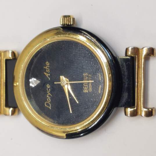 Benrus Doryse Ashe Black Dial Quartz Vintage Watch image number 2