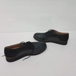Wm Softwalk Willis Oxford Wedge Shoes Leather Black Sz 18 L
