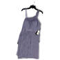 NWT Womens Purple Tiered Asymmetrical One Shoulder A-Line Dress Size 16 image number 1