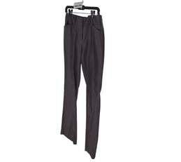 Womens Black Flat Front Mid Rise Hook And Eye Straight Leg Dress Pants Size 6T alternative image