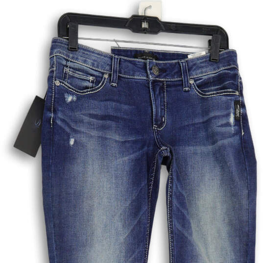 NWT Womens Blue Denim Medium Wash 5-Pocket Design Bootcut Jeans Size 30x33 image number 4