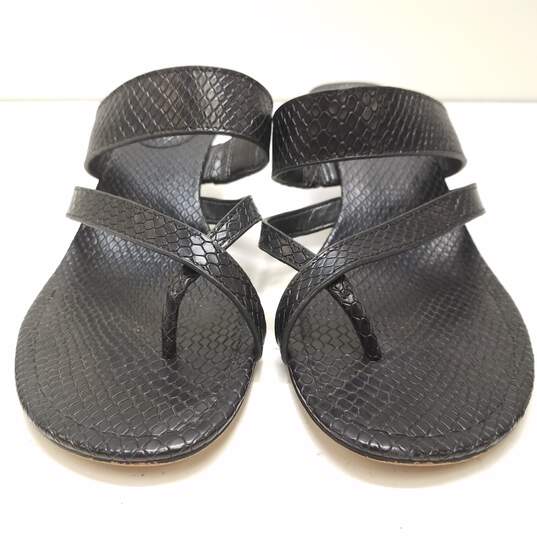 Vince Camuto Moentha Black Leather Mule Sandal Kitten Heels Shoes Size 8.5M image number 4