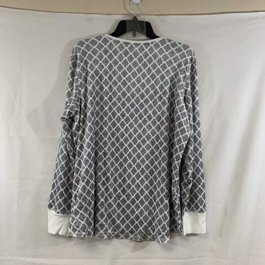 Women's Grey Nautica Fleece Pajama Set, Sz. XL image number 2