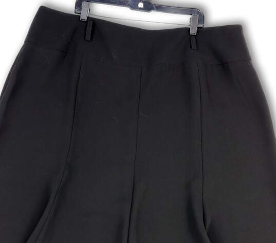 Womens Black Elastic Waist Regular Fit Flared Back Zip A-Line Skirt Size 24W image number 3