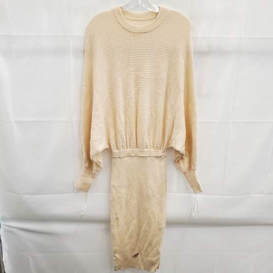 ALLSAINTS Women's Off-White Oversized Sweater Dress Size Small image number 1