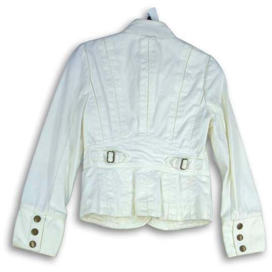 Tommy Hilfiger Womens White Long Sleeve Button Front Jacket Size Small image number 2