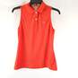 Lacoste Women Red Polo Tank Top Sz 44 image number 1