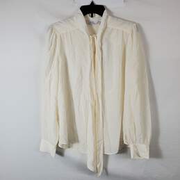 Paris Atelier Women Ivory Button Up Shirt Sz 8 NWT