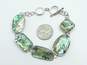 Sterling Silver Abalone Toggle Bracelet & Abstract Necklace 30.4g image number 3