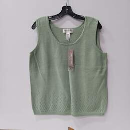 Jones New York Sport Green Sleeveless Sweater/Tank Top Size XL NWT