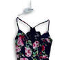Womens Multicolor Floral Spaghetti Straps Back Zip Fit & Flare Dress Size 1 image number 3