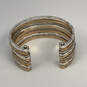 Designer Robert Lee Morris Thin Metals Hammered Adjustable Cuff Bracelet image number 3