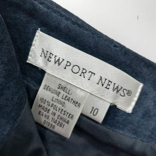 Women’s Newport News Lace Trim Suede Pencil Skirt Sz 10 image number 3