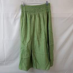 Vince. Midi Green Smock Waist Skirt Size L