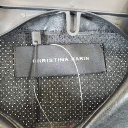 Christina Karin Men Black Leather Button Up Sz OS Nwt alternative image