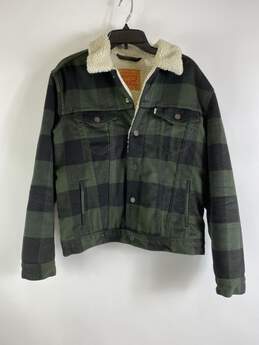 Levi's Men Green Plaid Flannel Style Jacket M