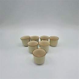 VNTG 8 Baroque Hearthside Stoneware Japan Cups