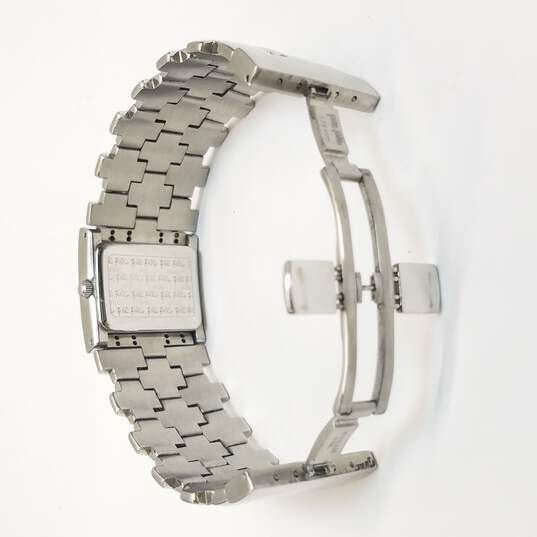 Folli Follie Silver Tone Stainless Steel Tank Watch image number 6