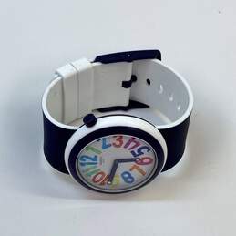 Designer Swatch SR 936SW Blue Strap Round White Analog Dial Quartz Wristwatch alternative image
